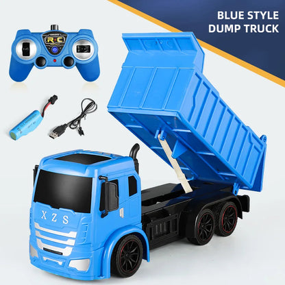 RC Excavator Dumper Car 2.4G Remote Control Engineering Vehicle Crawler Truck Bulldozer Toys for Boys Kids Christmas Gifts-EXPROTAS