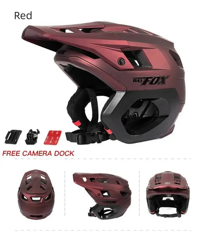BATFOX New 3/4 Bicycle Helmet Mtb Half Helmet Mountain Bike Race Integrated Ear Protection Off-Road Cycling Helmet BMX Armor-EXPROTAS