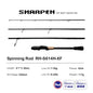 PURELURE SHARPEN Travel Rod XF/MF Action Spinning Casting Rod w/ FUJI Parts