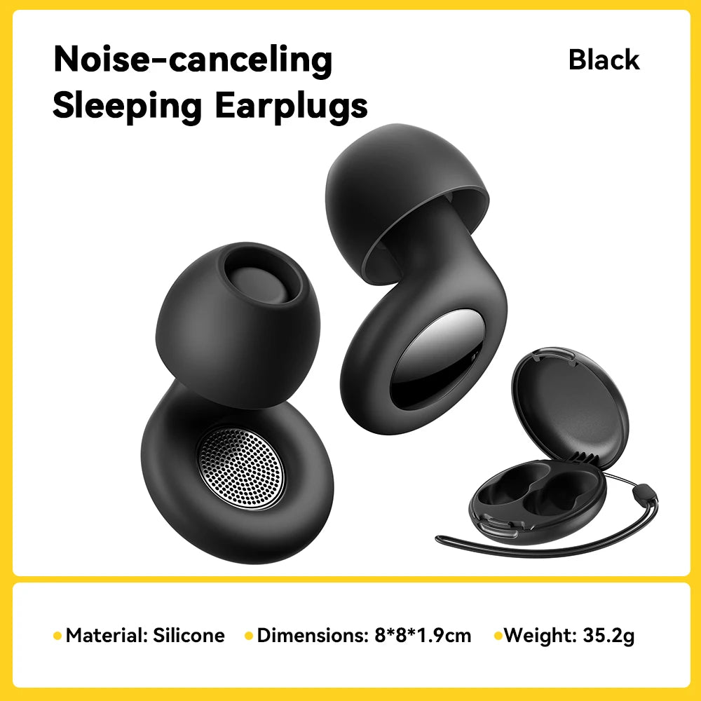 Silicone Ear Plugs Reusable Soft Noise Cancelling for Sleep Travel Work