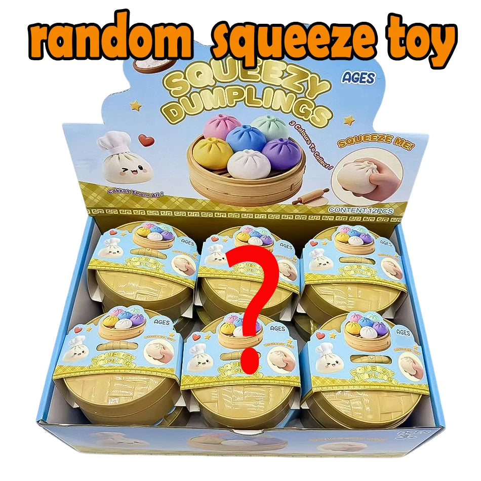 Blind Box Dumpling Squishy Toy Stress Relief 6pcs Colorful Mystery