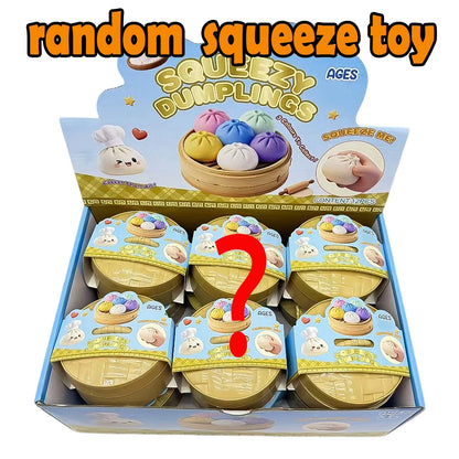Blind Box Dumpling Squishy Toy Stress Relief 6pcs Colorful Mystery