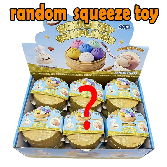 Blind Box Dumpling Squishy Toy Stress Relief 6pcs Colorful Mystery