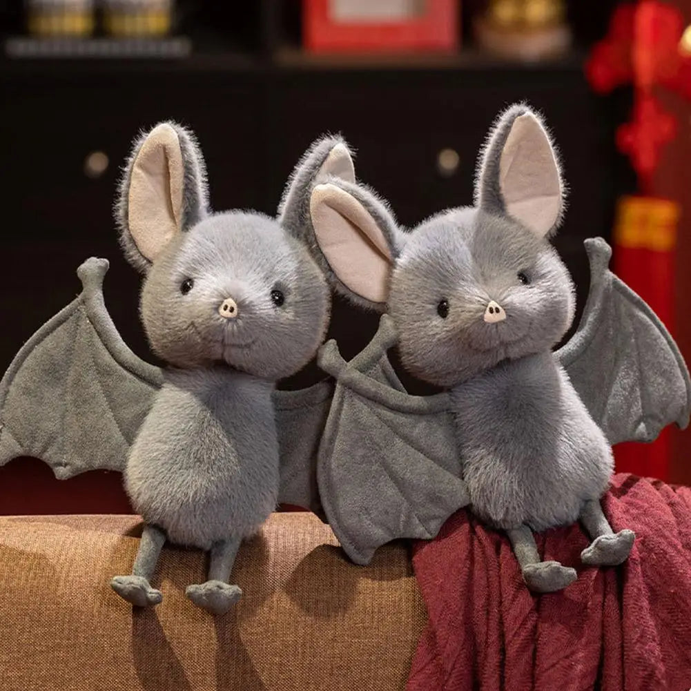 Car Rearview Mirror Bat Plush Toy Soft Stuffed Animal Hanging Decor 20cm