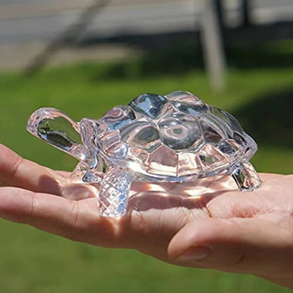 Crystal Turtle Mini Statue Lucky Figurine Home Office Desk Decor