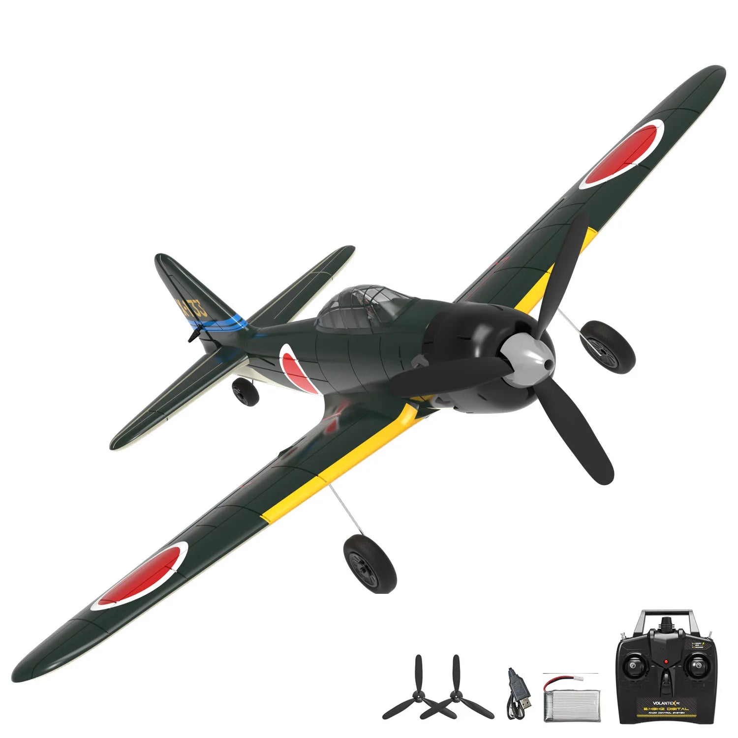 Zero RC Aircraft EPP 400mm Wingspan 2.4G 6-Axis Remote Control Airplane  RC Plane 761-15 RTF Fighter-EXPROTAS