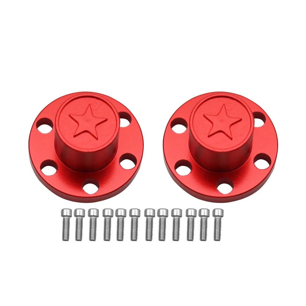 1/10 RC Crawler Metal Wheel Center Dust Caps 6-Hole for 1.9" & 2.2" Wheels - EXPROTAS