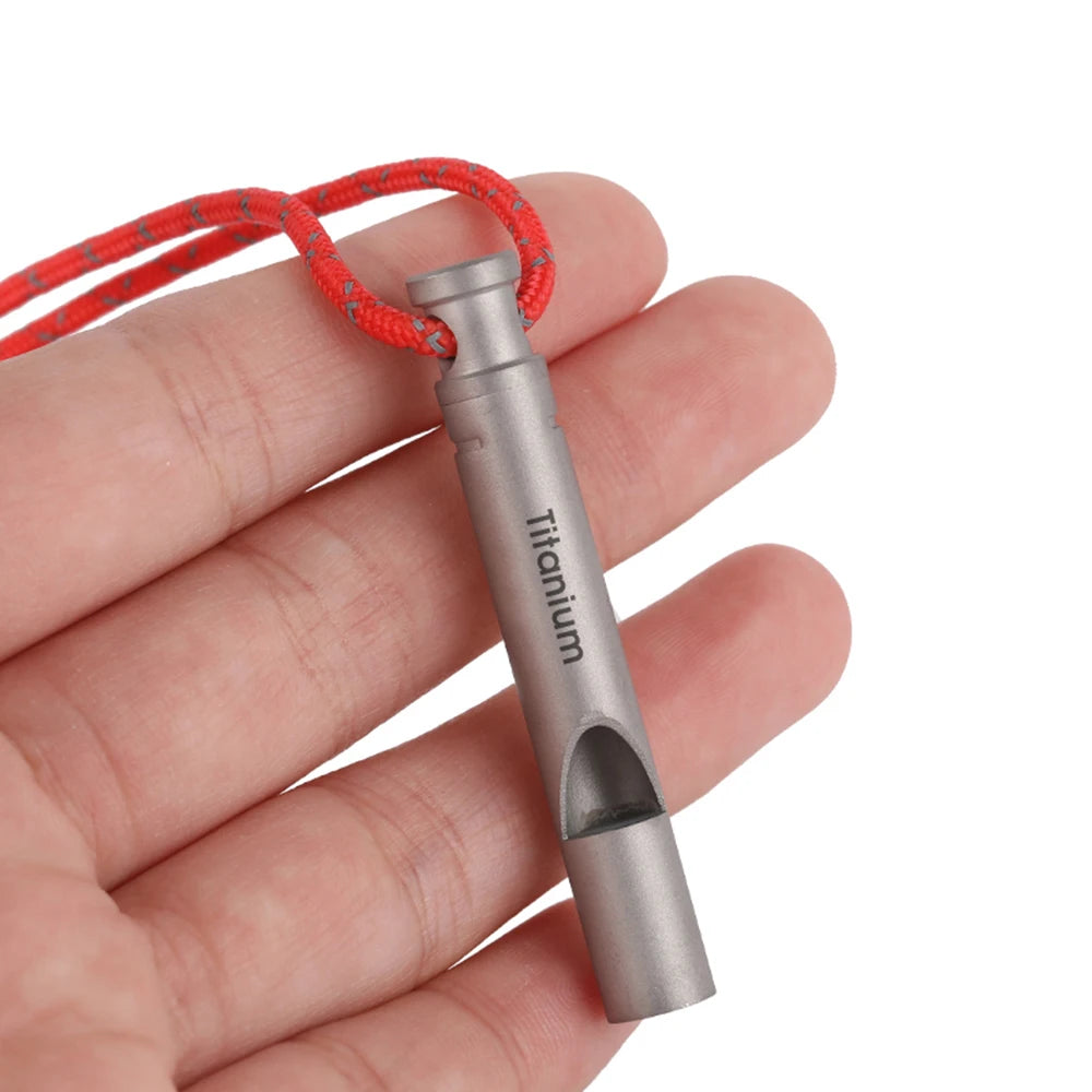 Titanium Whistle Loud Portable Keychain EDC Emergency Survival Outdoor