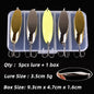Box Treble Hooks 5PCS Gold Fishing Tackle Set with Sequins
