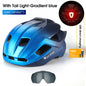 WEST BIKING Men Women Cycling Helmet With Taillight Goggles Sun Visor Bicycle Helmet MTB Road Bike Safe Cap Motorcycle Helmet-EXPROTAS