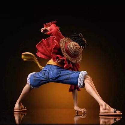 18cm One Piece Monkey D Luffy Battle Style Figure PVC Anime Action Model Toy