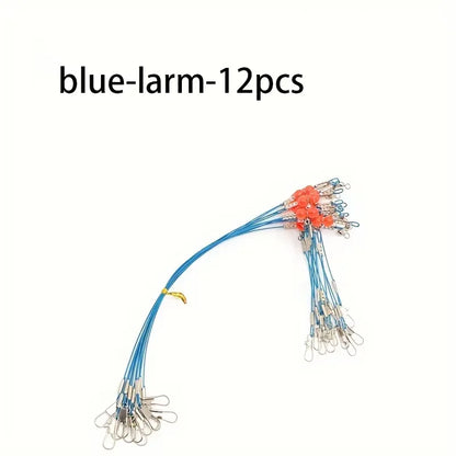 Blue Stainless Steel Fishing Leader Rigs with Snap Saltwater Wire Trace Tackle