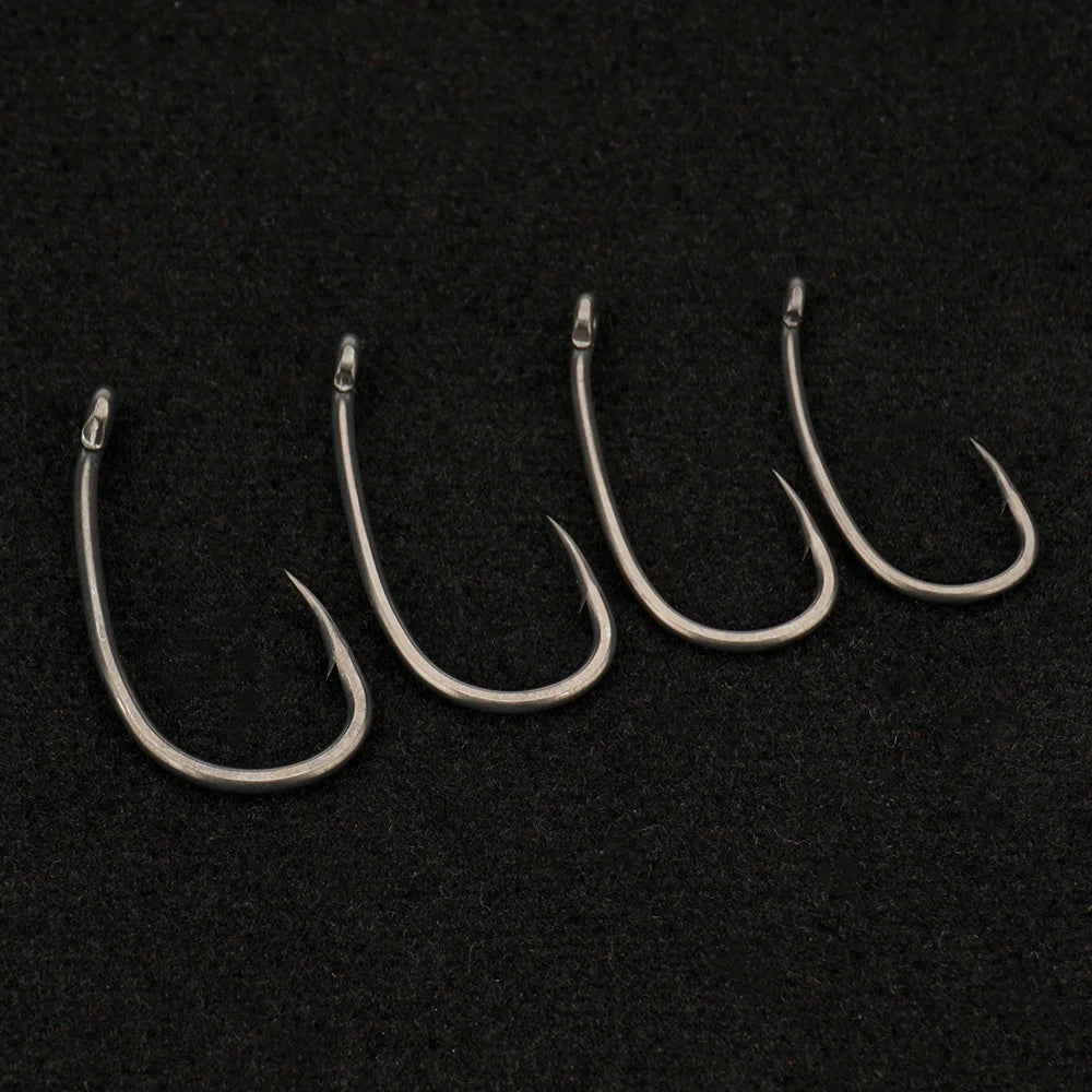 50pcs Barbed Fish Hooks Stainless Steel Fishing Hooks with Eye 8035