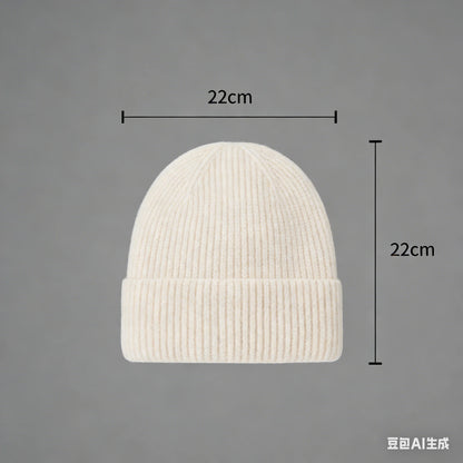 Winter Wool Knitted Beanie Hat Men Women Warm Cap Unisex Skull Cap