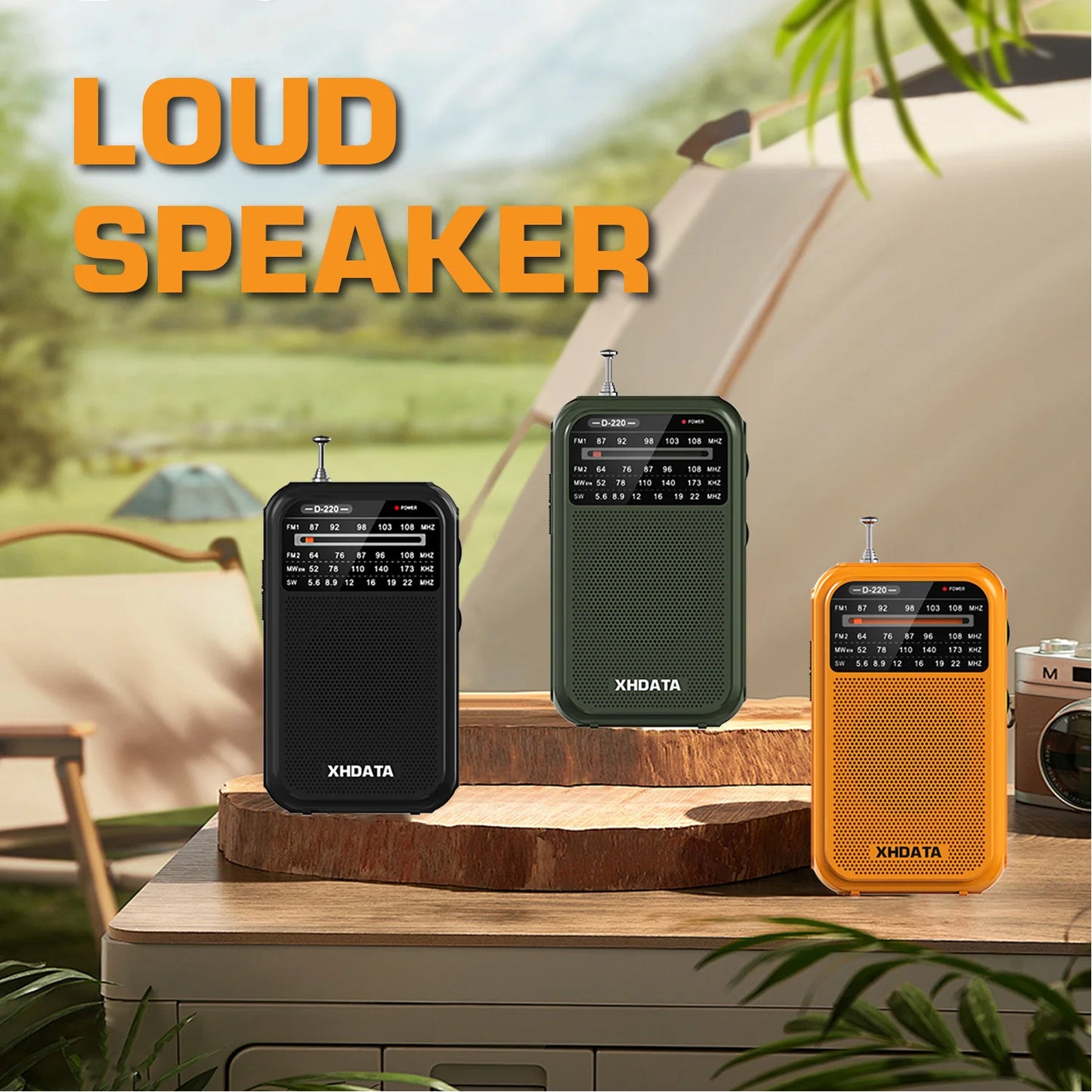 XHDATA D-220 Retro Radio | AM FM SW 4 Band DSP Pocket Portable Receiver