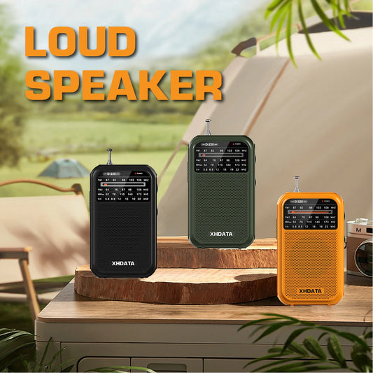 XHDATA D-220 Retro Radio | AM FM SW 4 Band DSP Pocket Portable Receiver