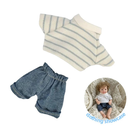9 Styles Plush Clothes Outfits for 6 Inch Silicone Reborn Doll Overalls