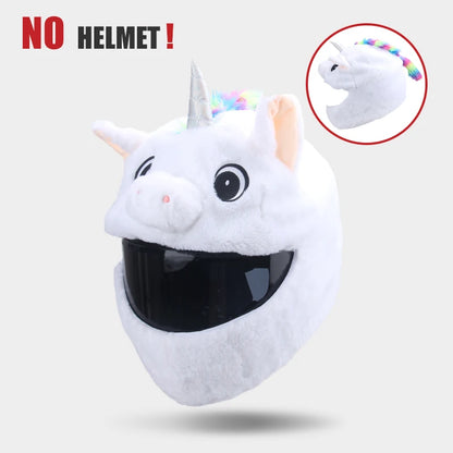 Protection Headgear Cover Plush Helmet for Motorcycle Full Face Cartoon