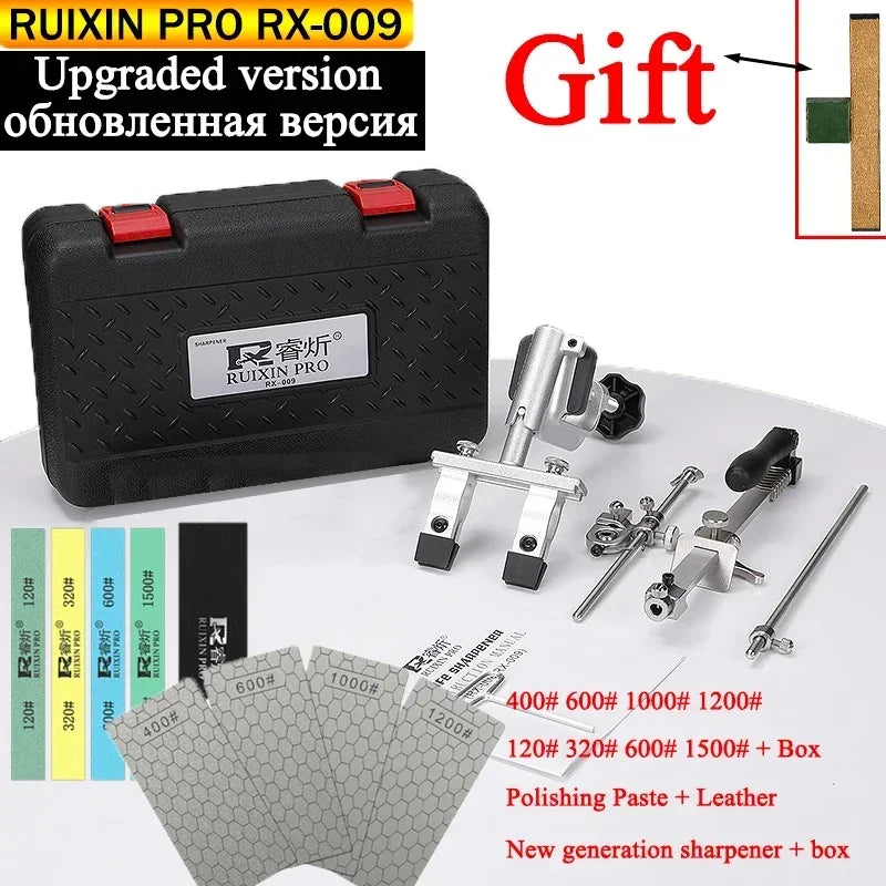 2023 New Upgraded Version Ruixin Pro RX009 Aluminium Alloy Knife Sharpener System 360 Degree Flip Constant Angle Grinding Tools-EXPROTAS