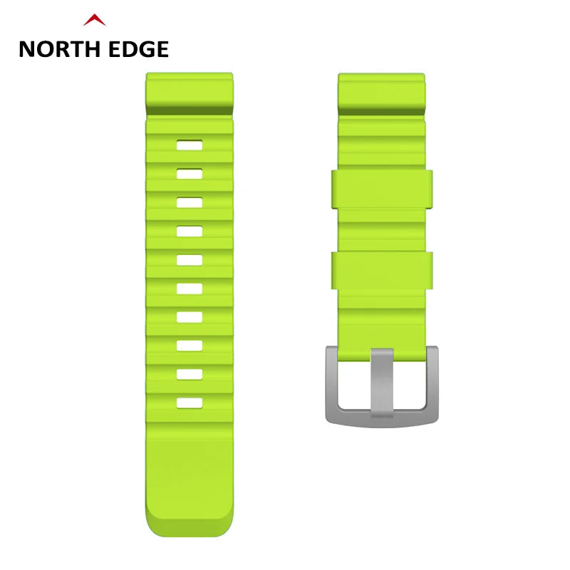 24mm Rubber Watch Strap For NORTH EDGE Active Smartwatch Samsung Huawei Band