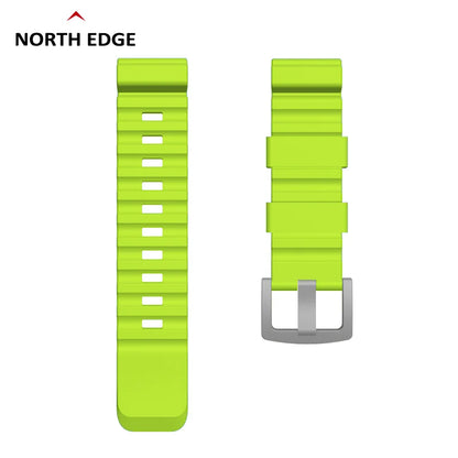 24mm Rubber Watch Strap For NORTH EDGE Active Smartwatch Samsung Huawei Band