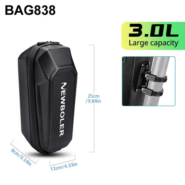 NEWBOLER Electric Scooter Front Handlebar Bag Waterproof EVA USB Port 3L/5L - EXPROTAS