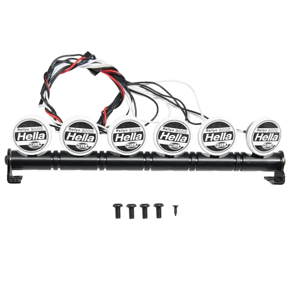 LED Light Roof Lamp Bar for 1/10 RC Crawler TRX4 SCX10 D90 Axial 6V