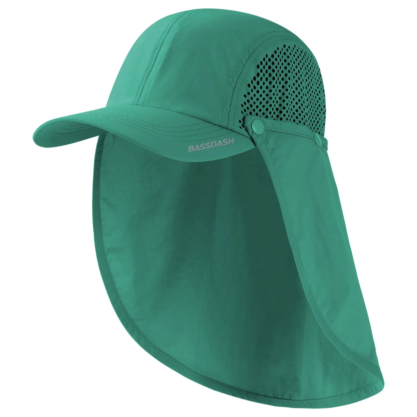 BASSDASH UPF 50+ Fishing Hat Foldable Cap with Removable Neck Flap