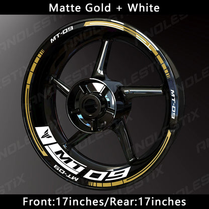 Reflective Motorcycle Wheel Sticker Hub Decal Rim Stripe Tape for YAMAHA MT-09