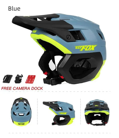 BATFOX New 3/4 Bicycle Helmet Mtb Half Helmet Mountain Bike Race Integrated Ear Protection Off-Road Cycling Helmet BMX Armor-EXPROTAS