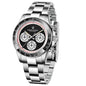 PAGANI Design Men’s Quartz Chronograph Watch Ceramic Bezel 100M Waterproof 2024 Steel