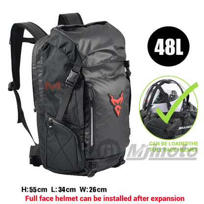 Motocentric Motorcycle Rear Seat Bag Multifunction Waterproof Motorcycle Helmet Backpack Big Capacity Motocross Tail Bag Luggage