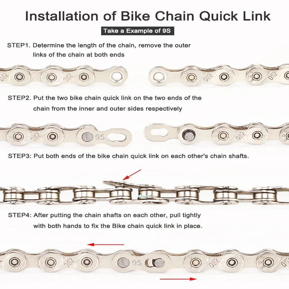 MTB Road Bike Chain with Missing Link 8 9 10 11 12 Speed Options Available