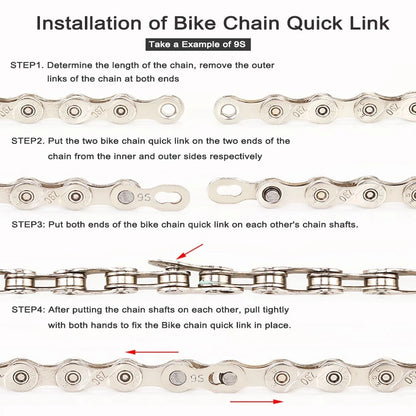 MTB Road Bike Chain with Missing Link 8 9 10 11 12 Speed Options Available