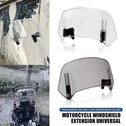 Adjustable Windshield Extension Spoiler Clamp On Motorcycle Windscreen Deflector