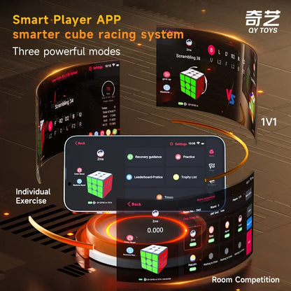 Qiyi Smart 3x3 Speed Cube Magnetic Stickerless Puzzle AI Fidget Toy