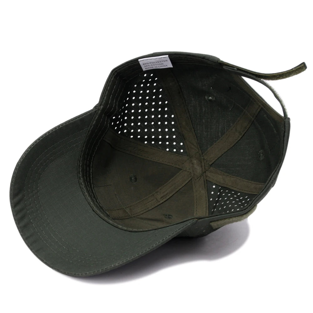 2Pcs Camouflage Baseball Cap Breathable Sun Hat Outdoor Hunting Fishing