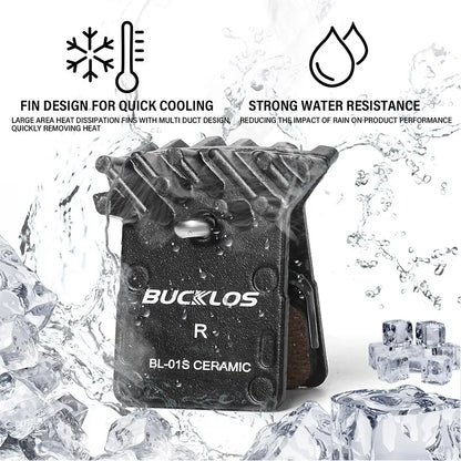 For Shimano MTB Road Hydraulic Brake Pads BUCKLOS Ceramic Disc Pads