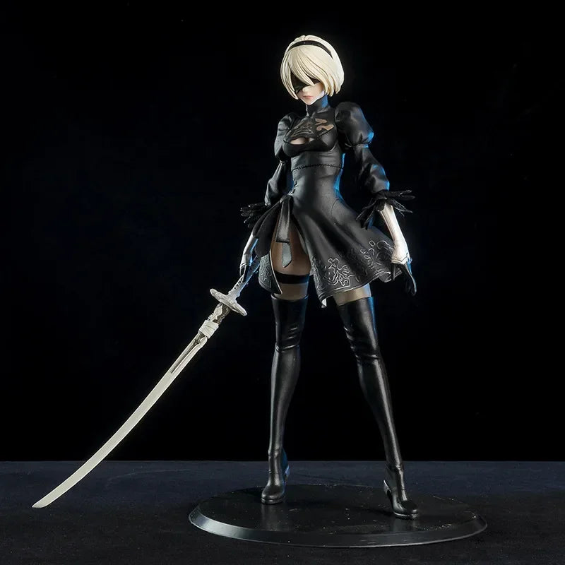 Yorha Figure NieR Automata 2B No.2 Tpye B Anime Figures Deluxe 28cm  Pvc Model Action Figurine Collection Decoration Toys Gifts-EXPROTAS