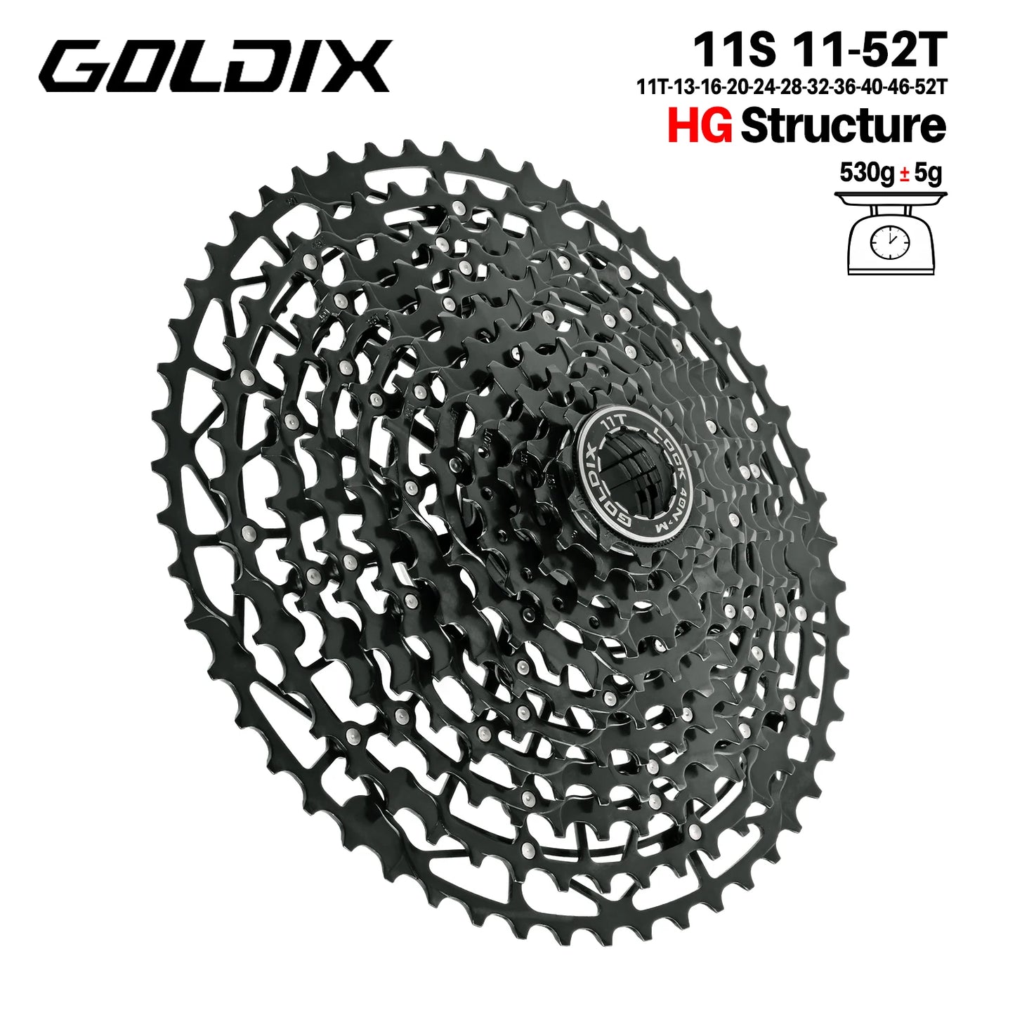 GOLDIX Mountain Bike Cassette 9 10 11 12 13 Speed HG Carbon Steel - EXPROTAS