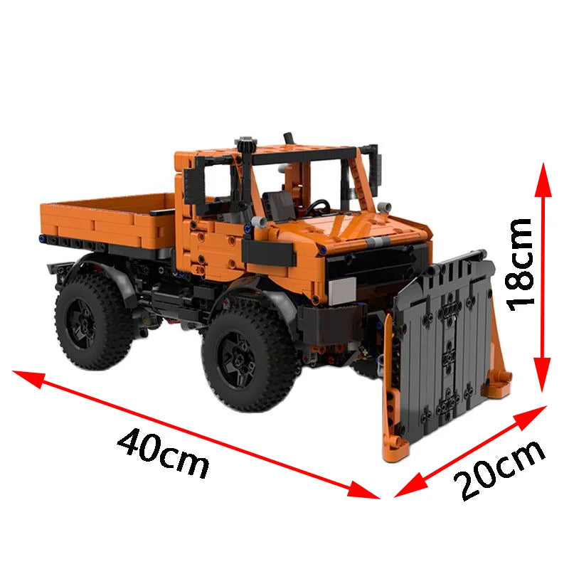 NEW Technical 1264PCS MOC Building Blocks Truck Model Unimog U1400 Snowplow Cars MOD 42126 F-150 DIY Bricks Toys Assemble Gifts-EXPROTAS