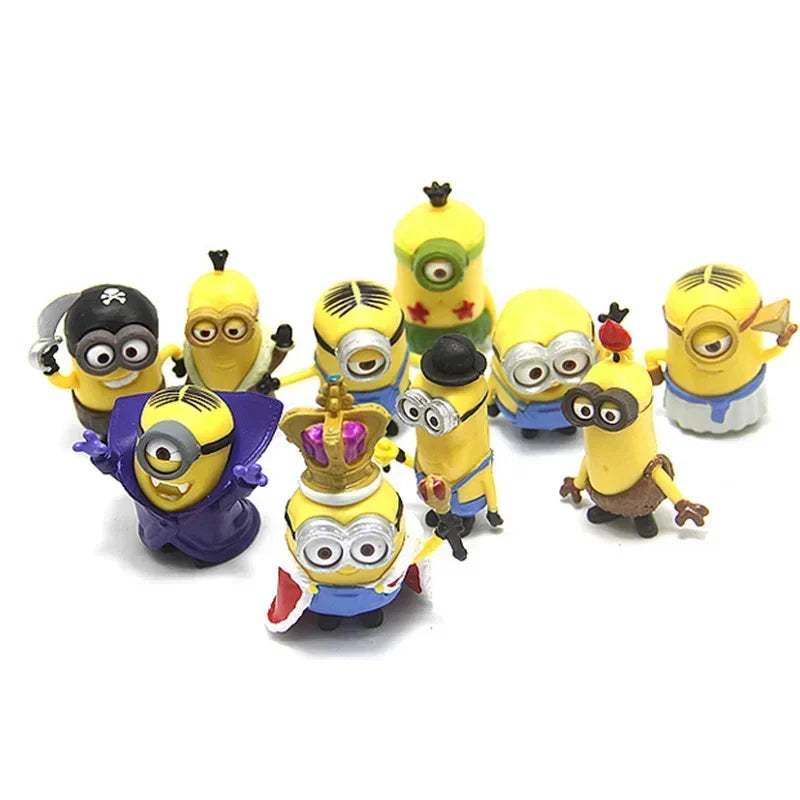 Kawai Mini Figurines 10Pcs Set Action Figures for Xmas Gifts