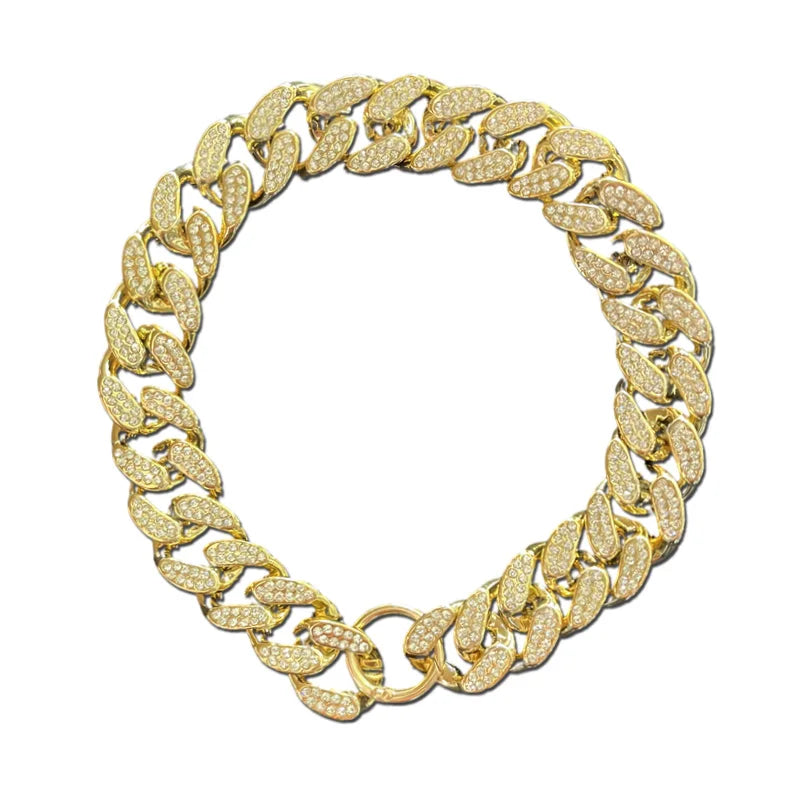 Stylish Dog Collar Chain Necklace for Pets Decorative Stainless Steel Accessory