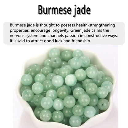 Natural Stone Beads 4-12MM Round Loose Gemstone for DIY Jewelry Making