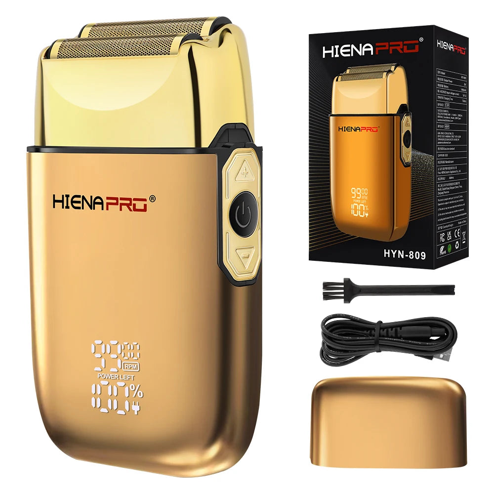 Men Electric Shaver Cordless Hair Clipper Rechargeable Hiena Razor