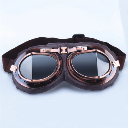Vintage Motorcycle Pilot Goggles Retro Motocross Jet Scooter Off-Road Riding Glasses
