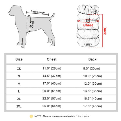 Warm Dog Clothes Winter Coat Jacket Fleece Vest for Small Medium Pets