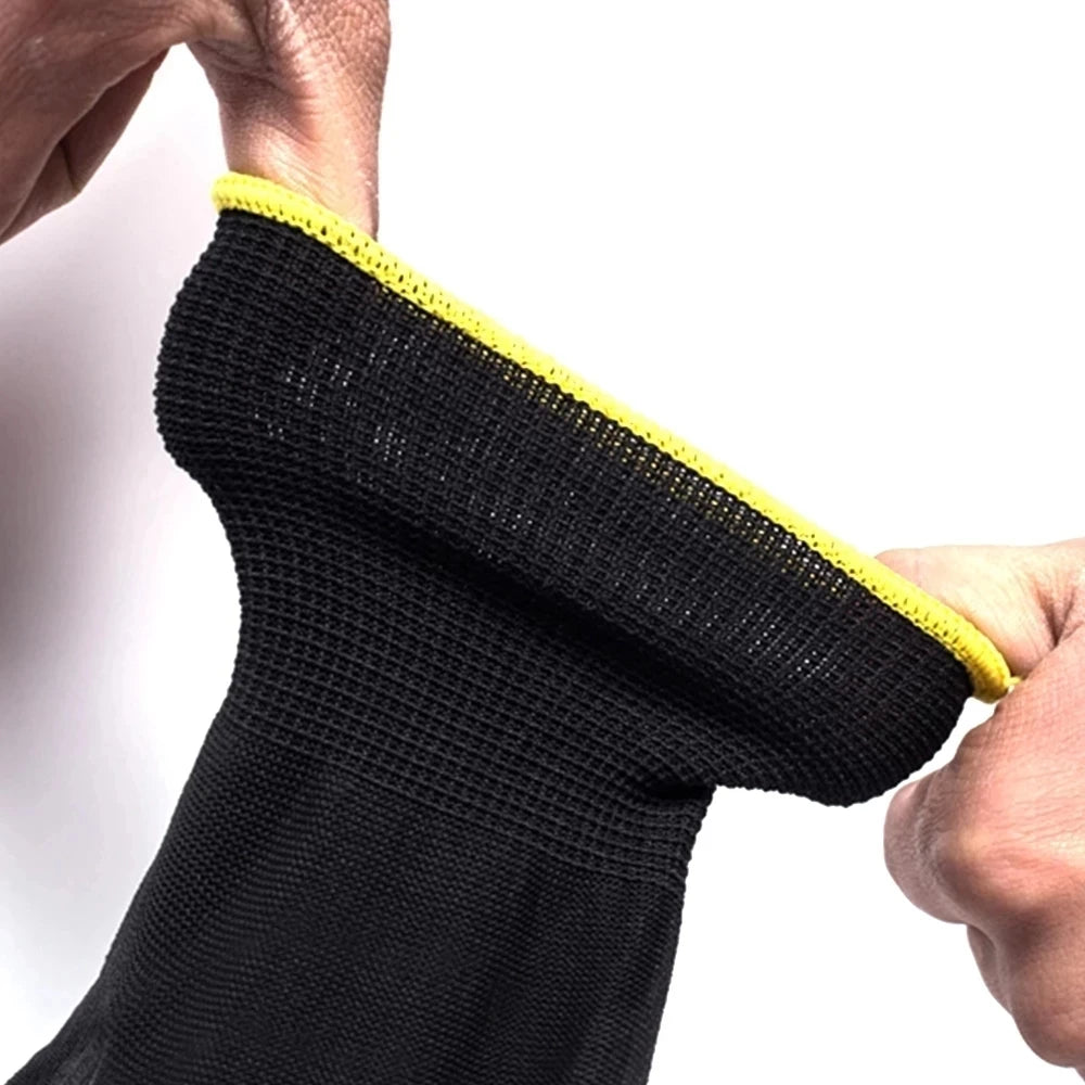 10-50 Pairs Safety Work Gloves PU Coated Nylon Gardening Builders Grip