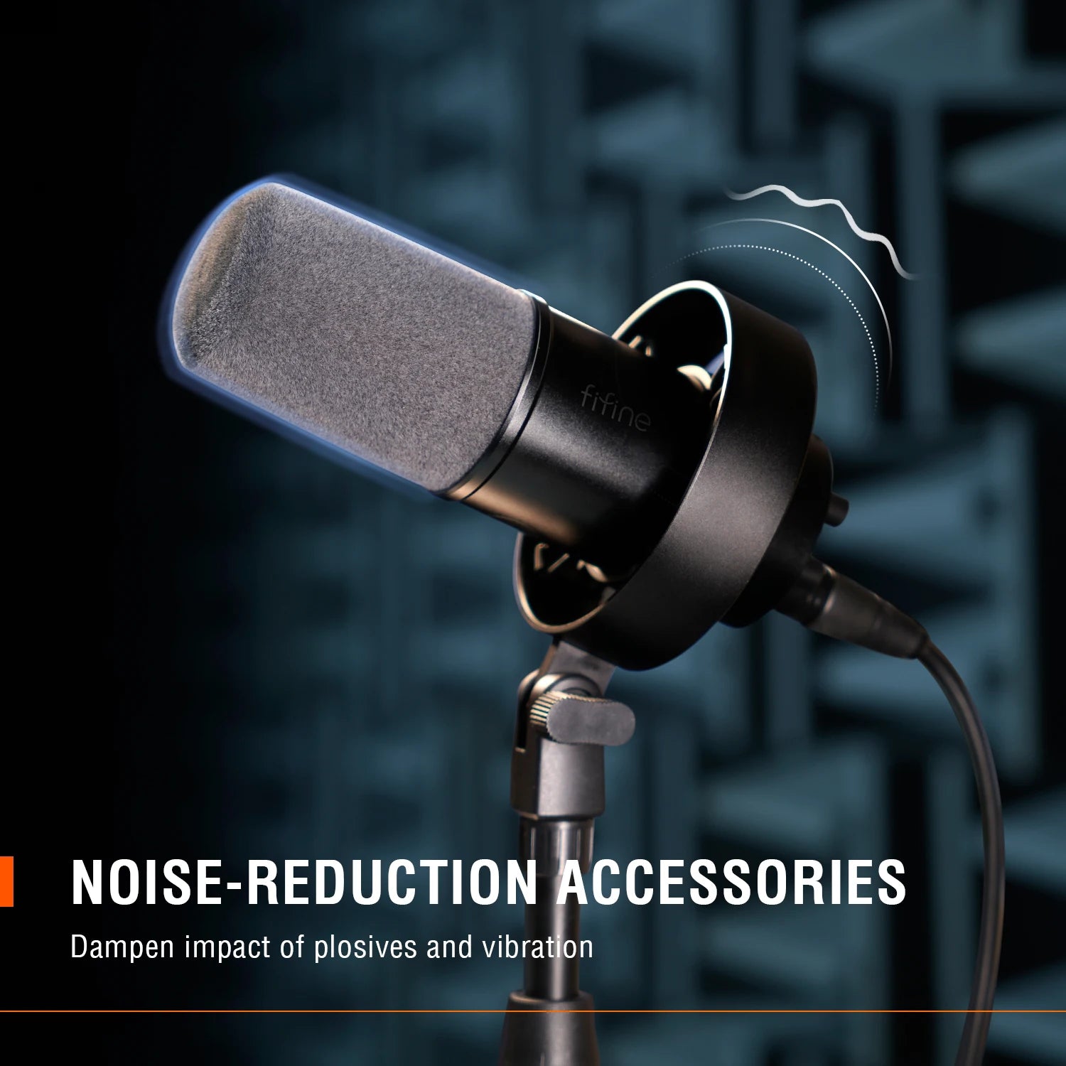 FIFINE USB/XLR Dynamic Microphone with Shock Mount,Touch-mute,Headphone Jack&Volume Control,for PC or Sound Card Recording -K688-EXPROTAS