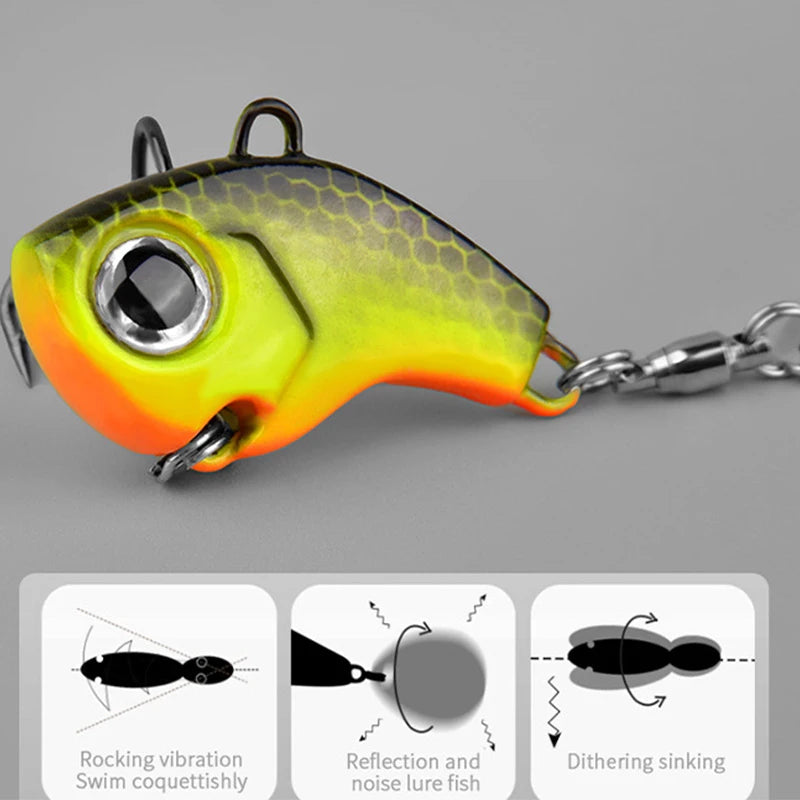 5Pcs/box Rotating Metal VIB Lure Spinner Blade Hard Bait 7g/10g/14g Fishing Tackle for Freshwater Saltwater Bass Pike Pesca